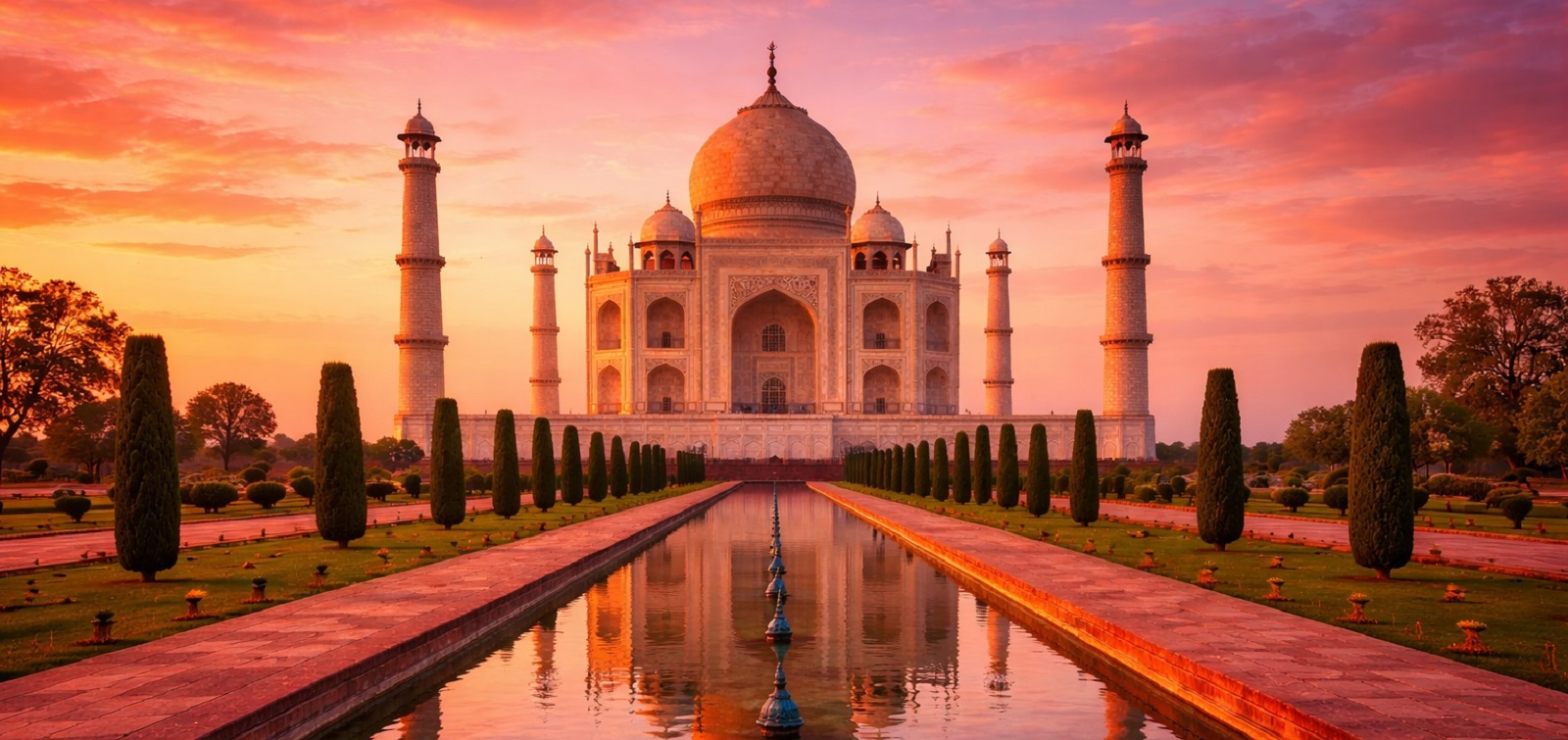 Taj Mahal Sunset View